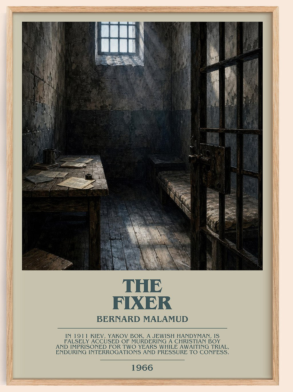 The Fixer Bookish Wall Art by Bernard Malamud – framed poster