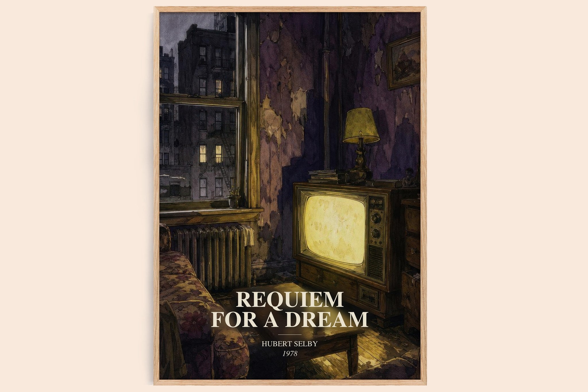 Requiem for a Dream Book Watercolour Illustration by Hubert Selby