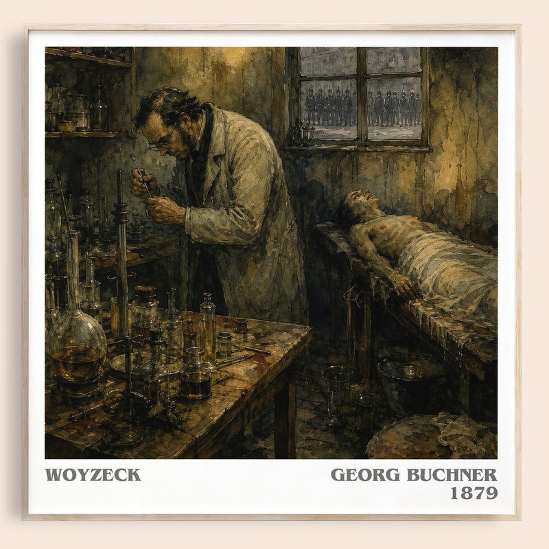 Woyzeck literary book poster by Georg Buchner – framed literary art print