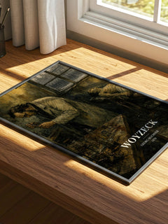 Woyzeck watercolour book poster framed on wall – classic literature wall art