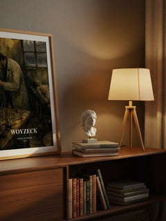 Woyzeck watercolour print on bookshelf – Georg Buchner fan gift
