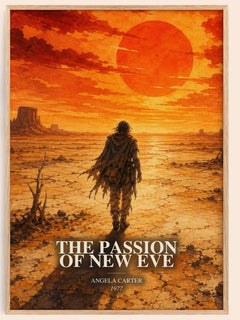 The Passion Of New Eve watercolour book poster by Angela Carter – framed literary art print