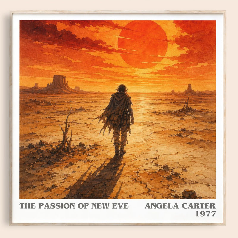 The Passion Of New Eve literary book poster by Angela Carter – framed literary art print