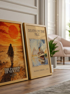 The Passion Of New Eve watercolour print framed by window – literary home decor