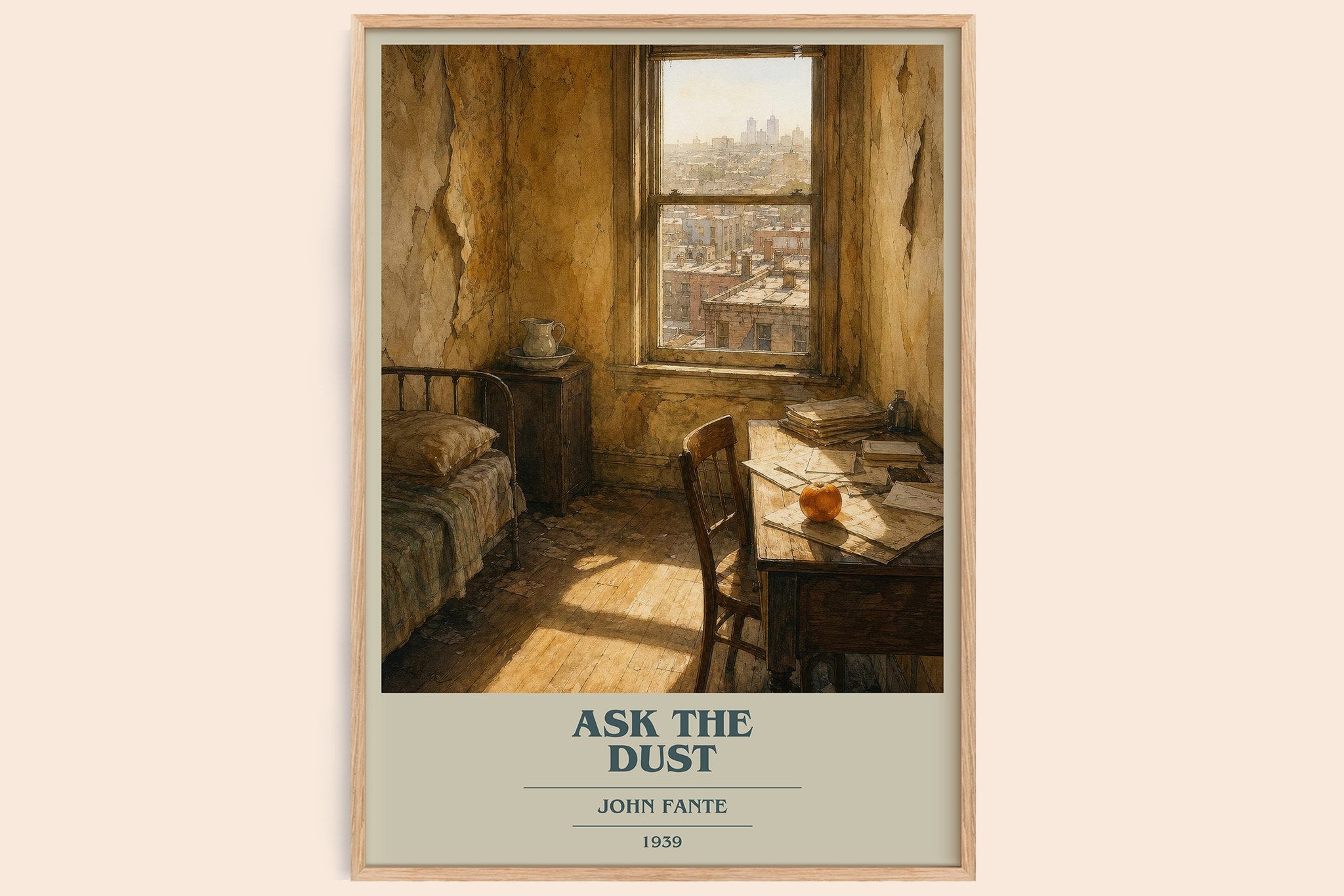Ask The Dust Book Cover Poster by John Fante