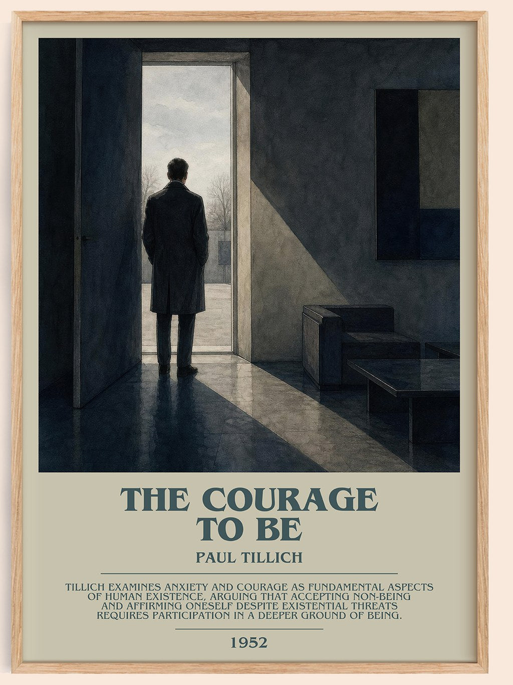 The Courage to Be Bookish Wall Art by Paul Tillich – framed poster