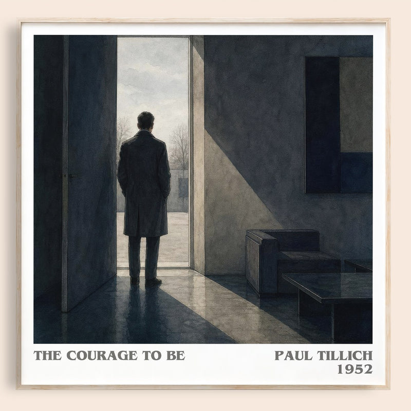 The Courage to Be literary book poster by Paul Tillich – framed literary art print