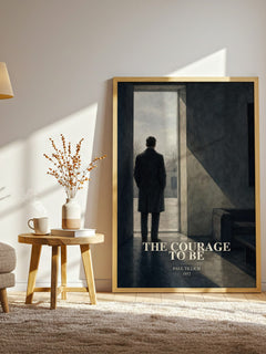 The Courage to Be watercolour print in frame leaning in hallway – philosophy wall art