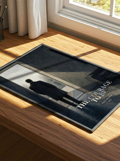 The Courage to Be watercolour book poster framed on wall – philosophy wall art