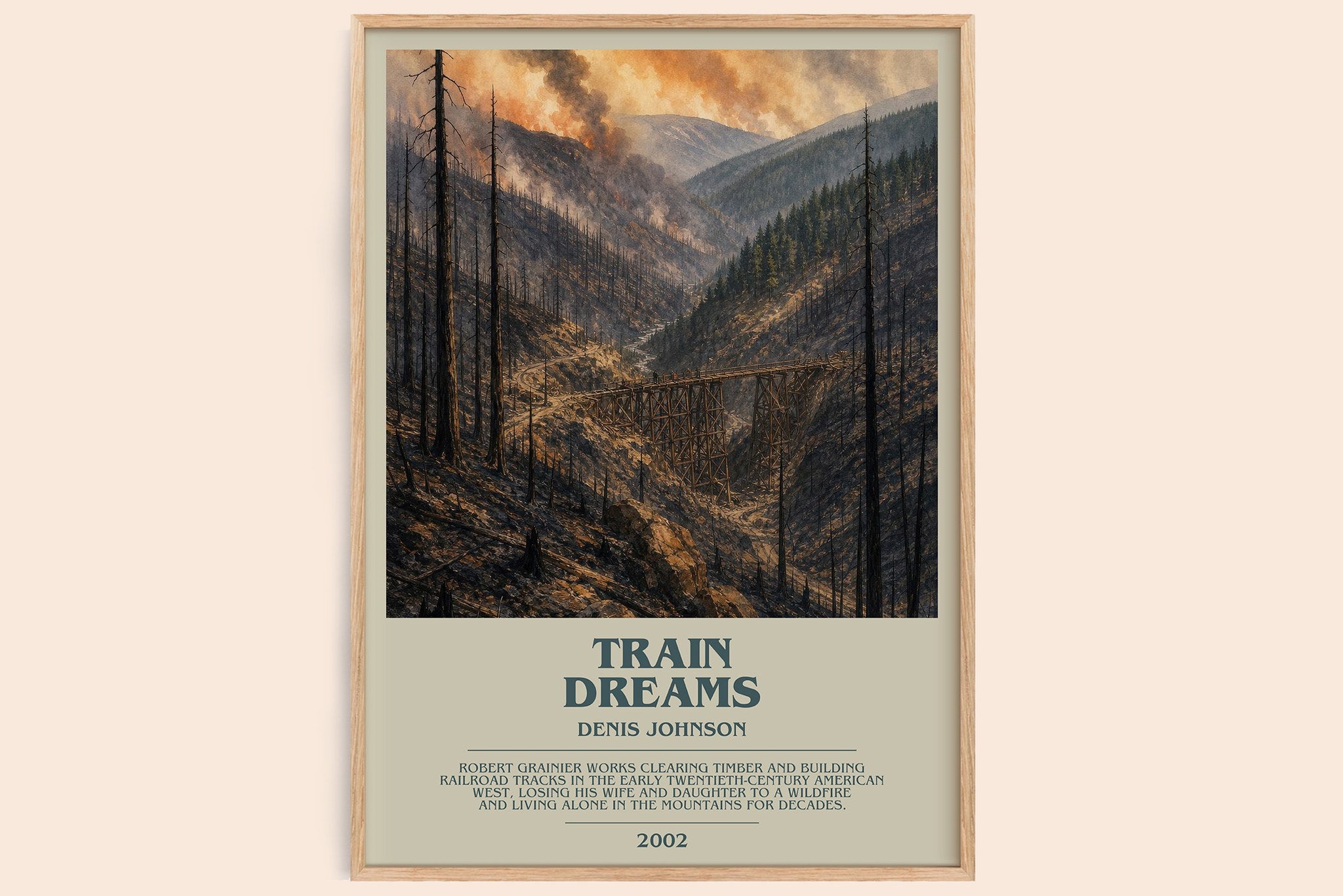 Train Dreams Bookish Wall Art by Denis Johnson