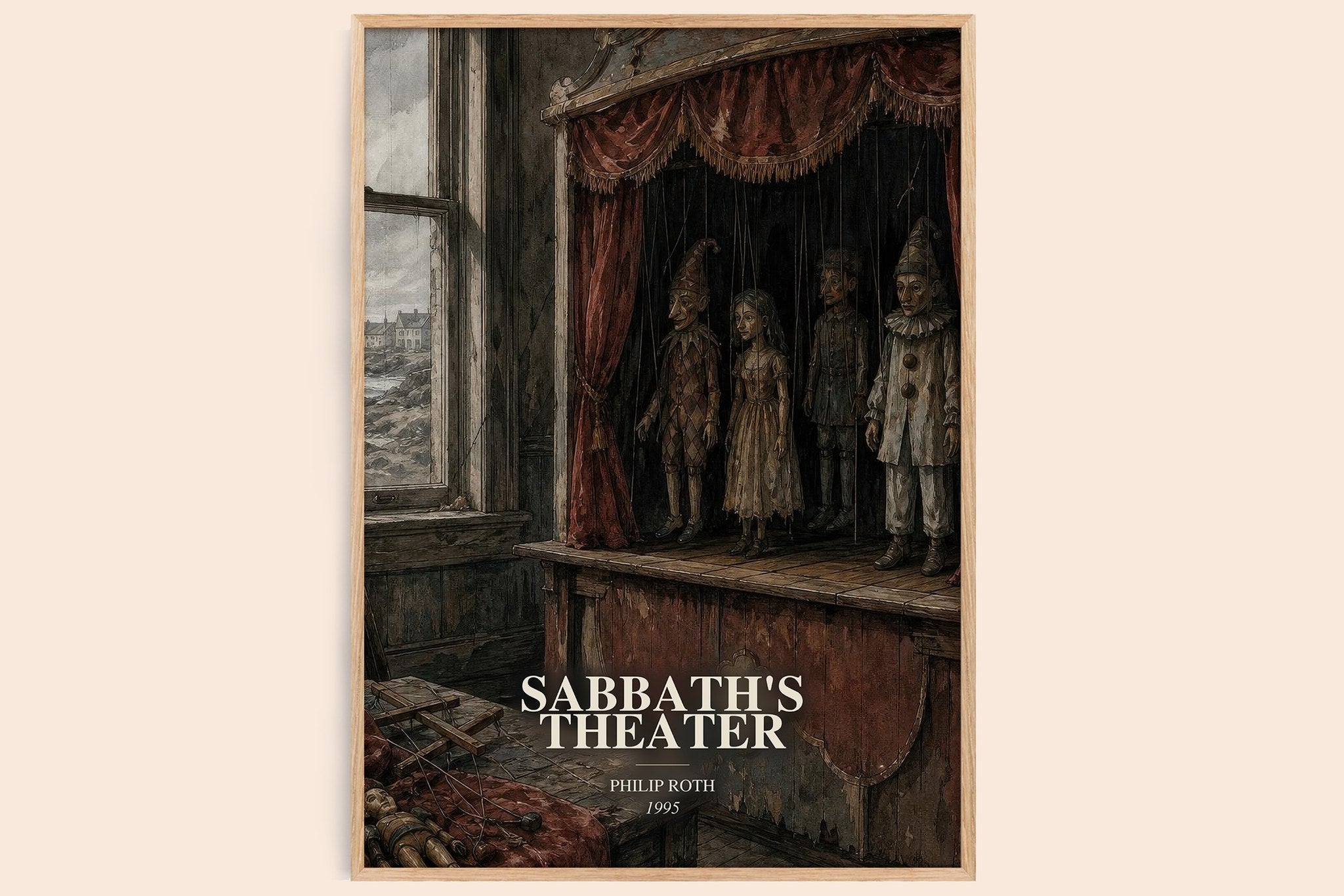 Sabbath's Theater Book Watercolour Illustration by Philip Roth