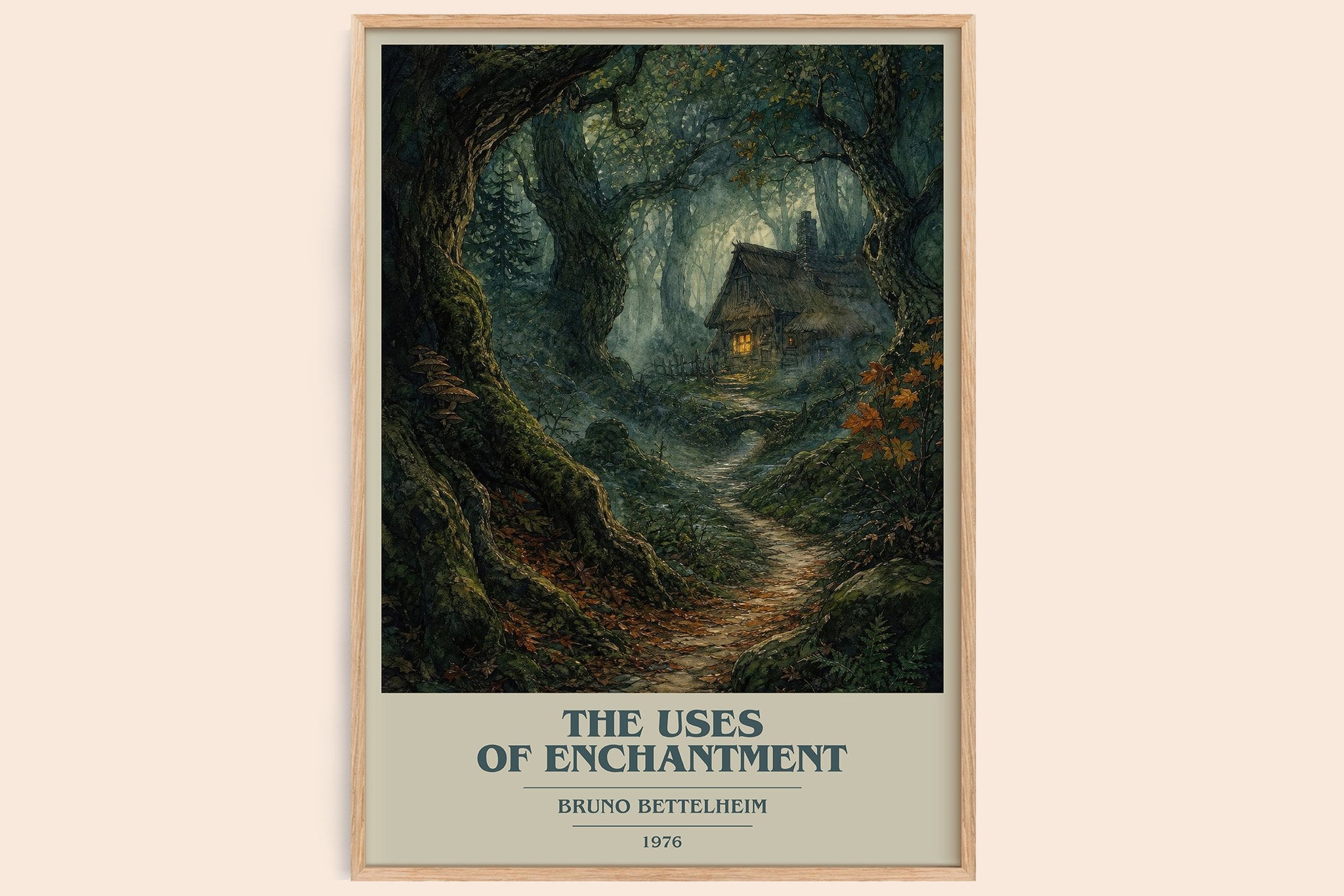 The Uses of Enchantment Book Cover Poster by Bruno Bettelheim
