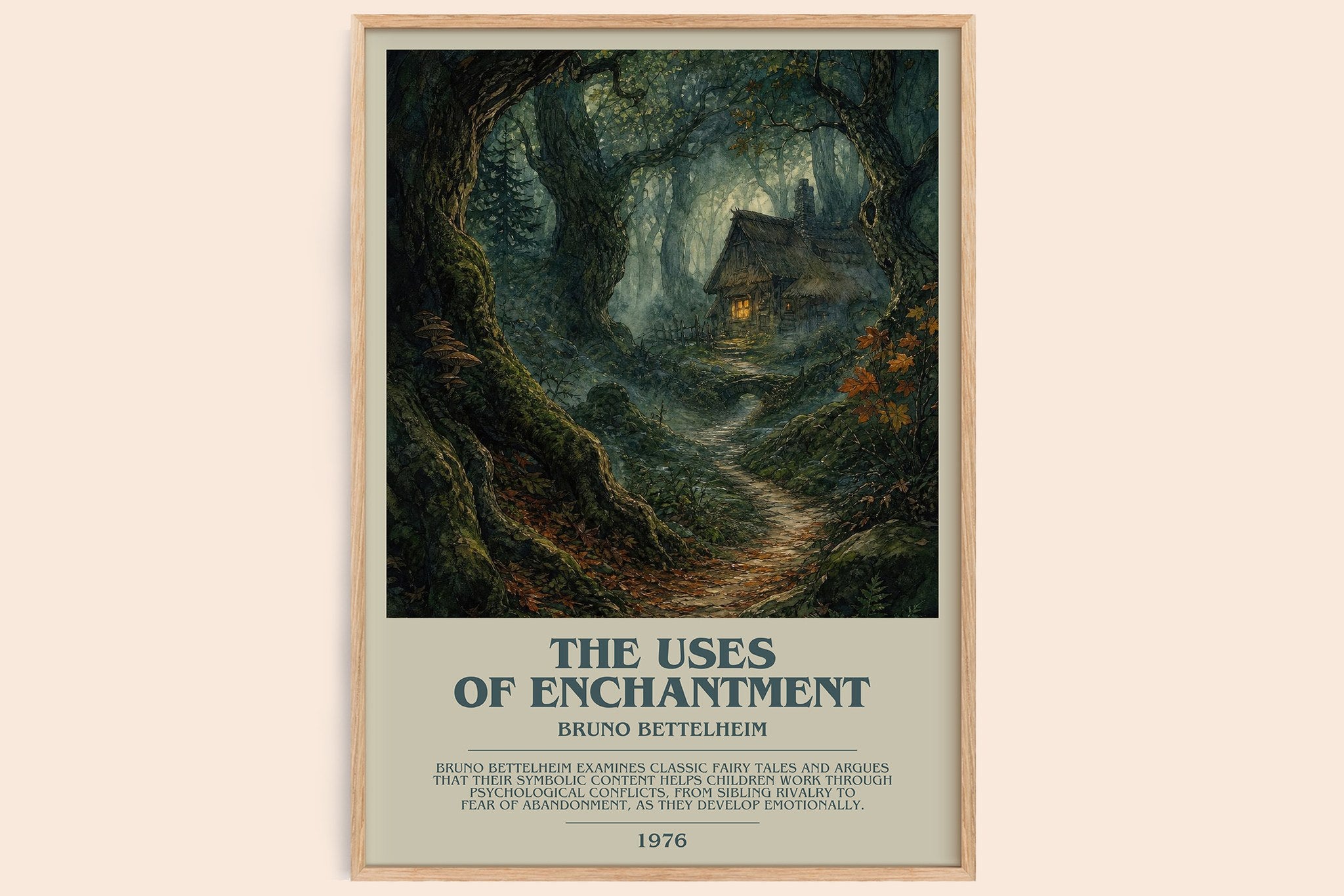The Uses of Enchantment Bookish Wall Art by Bruno Bettelheim