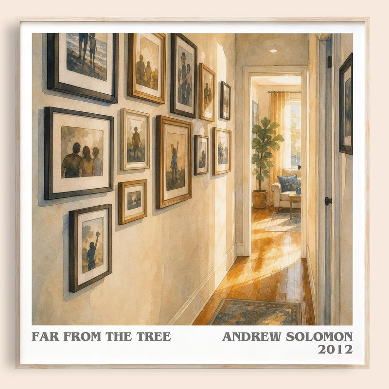Far From the Tree literary book poster by Andrew Solomon – framed literary art print