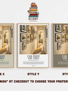 Far From the Tree Bookish Wall Art by Andrew Solomon – Style X, Y and Z side by side – choose your finish