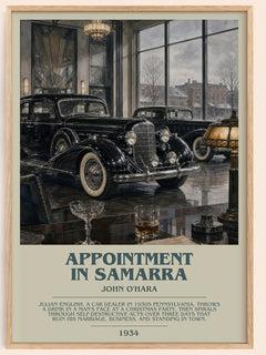Appointment in Samarra Bookish Wall Art by John O'Hara – framed poster