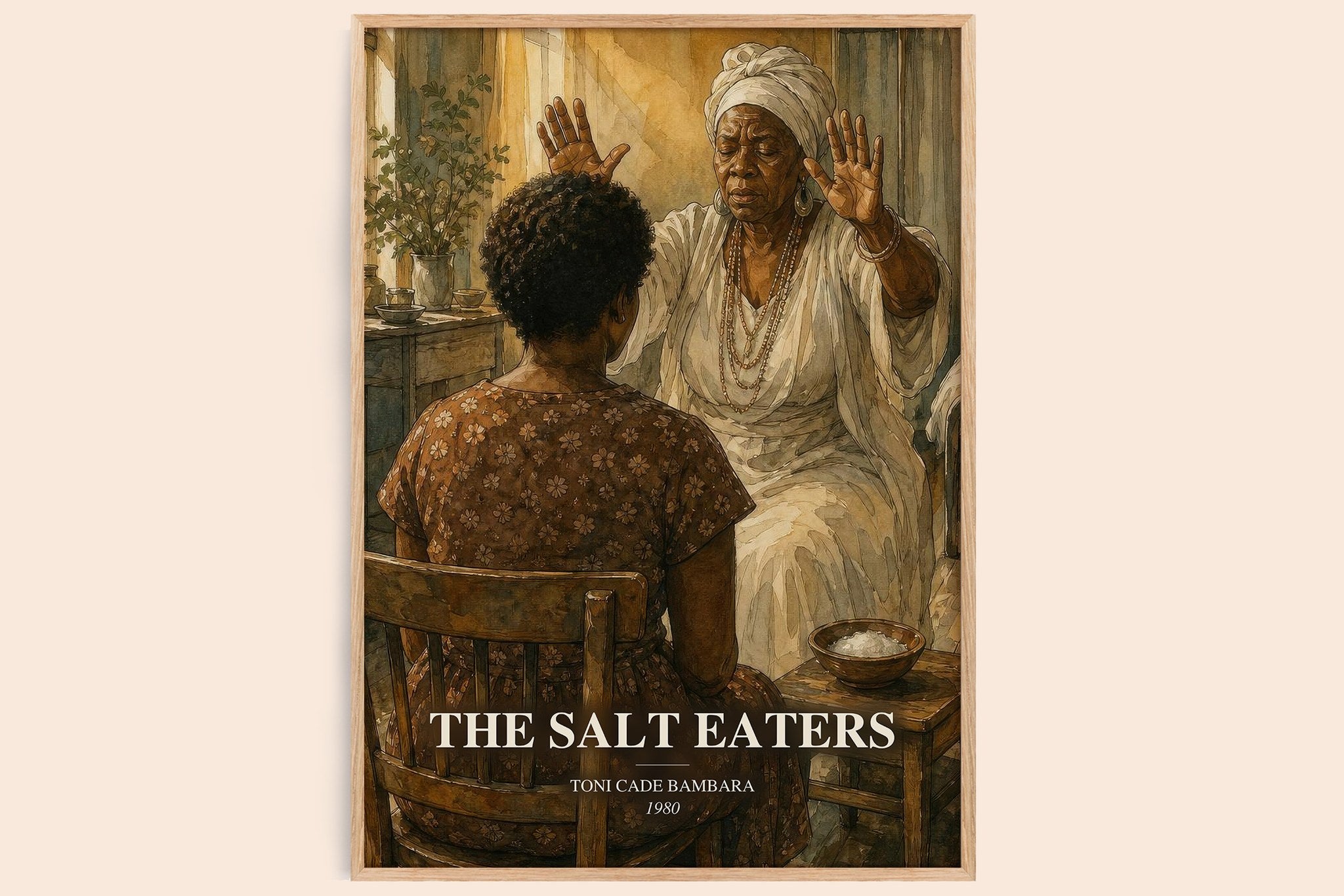 The Salt Eaters Book Watercolour Illustration by Toni Cade Bambara