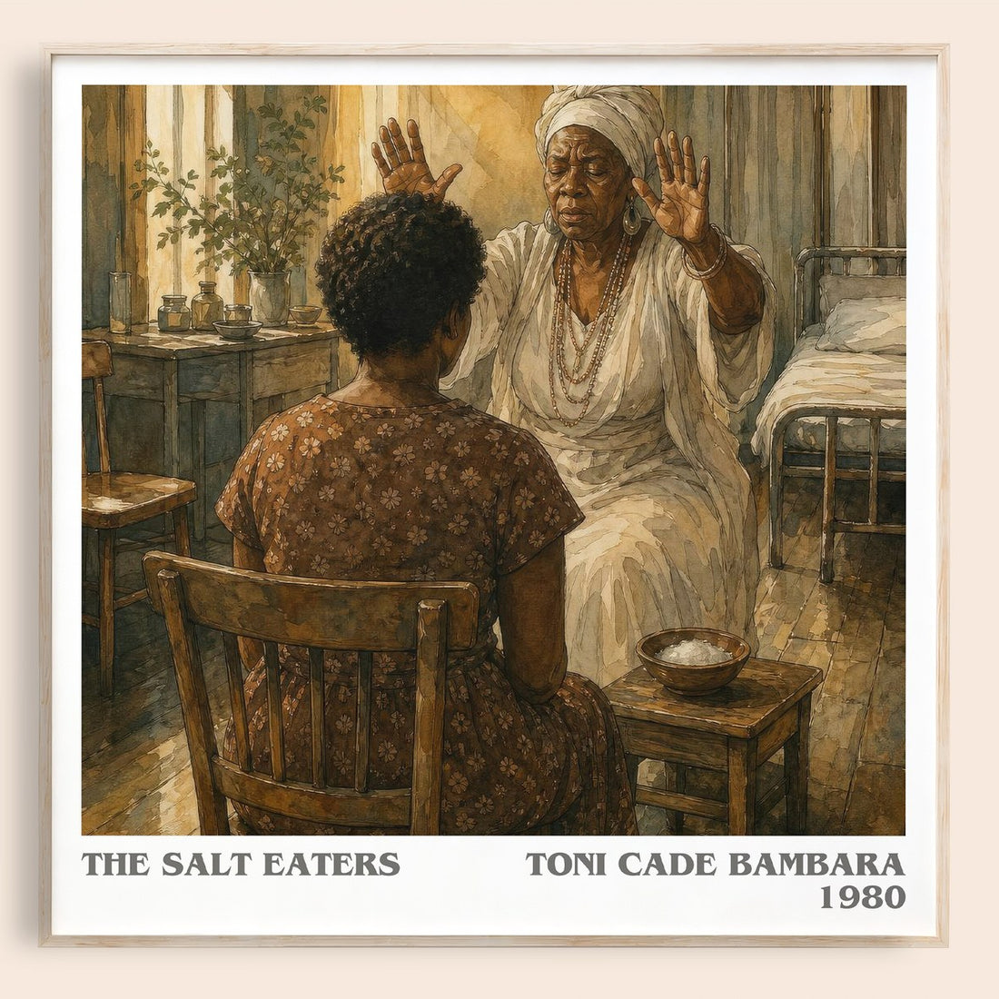 The Salt Eaters literary book poster by Toni Cade Bambara – framed literary art print