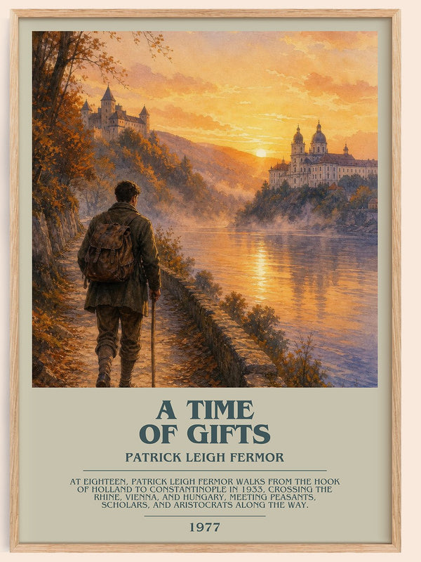 A Time Of Gifts Bookish Wall Art by Patrick Leigh Fermor – framed poster