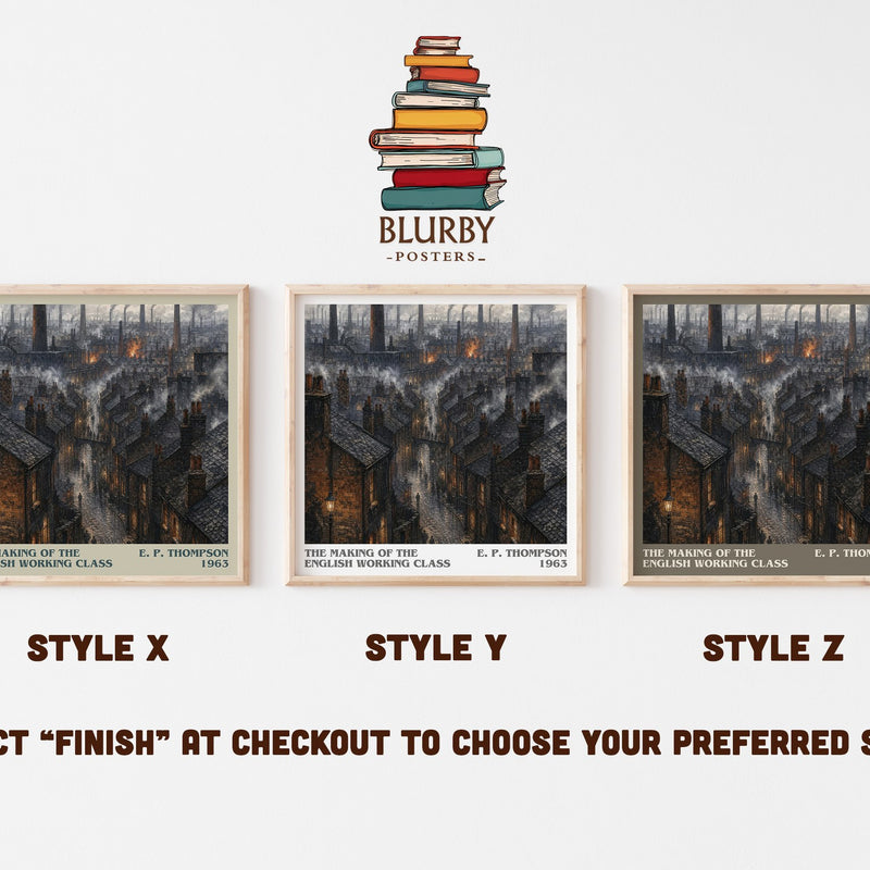 The Making of the English Working Class literary print in frame leaning in hallway – non fiction wall art