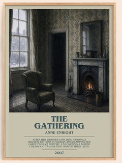 The Gathering Bookish Wall Art by Anne Enright – framed poster