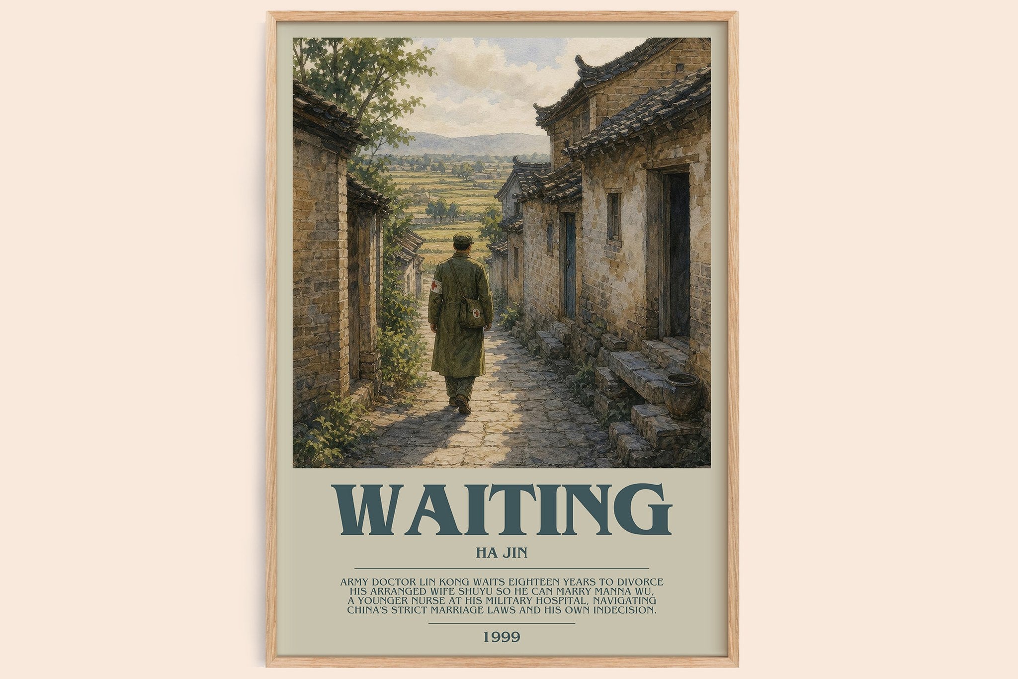 Waiting Bookish Wall Art by Ha Jin