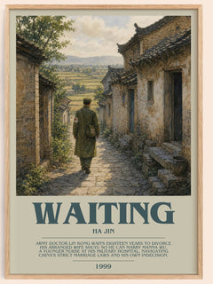 Waiting Bookish Wall Art by Ha Jin – framed poster