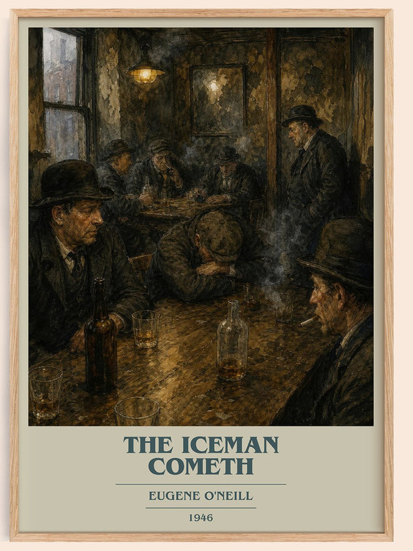 The Iceman Cometh book cover book poster by Eugene O'Neill – framed literary art print