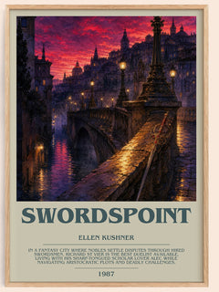 Swordspoint Bookish Wall Art by Ellen Kushner – framed poster