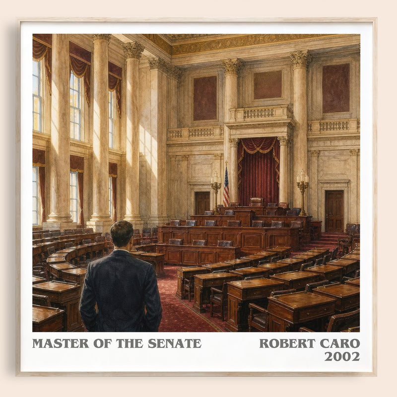 Master of the Senate literary book poster by Robert Caro – framed literary art print