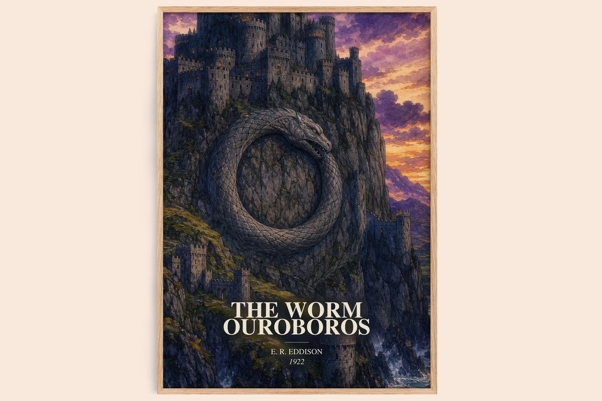 The Worm Ouroboros Book Watercolour Illustration by E. R. Eddison