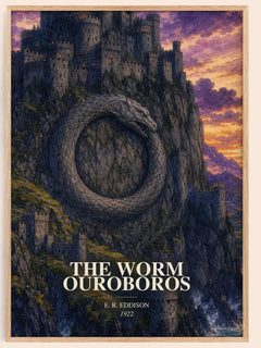 The Worm Ouroboros watercolour book poster by E. R. Eddison – framed literary art print