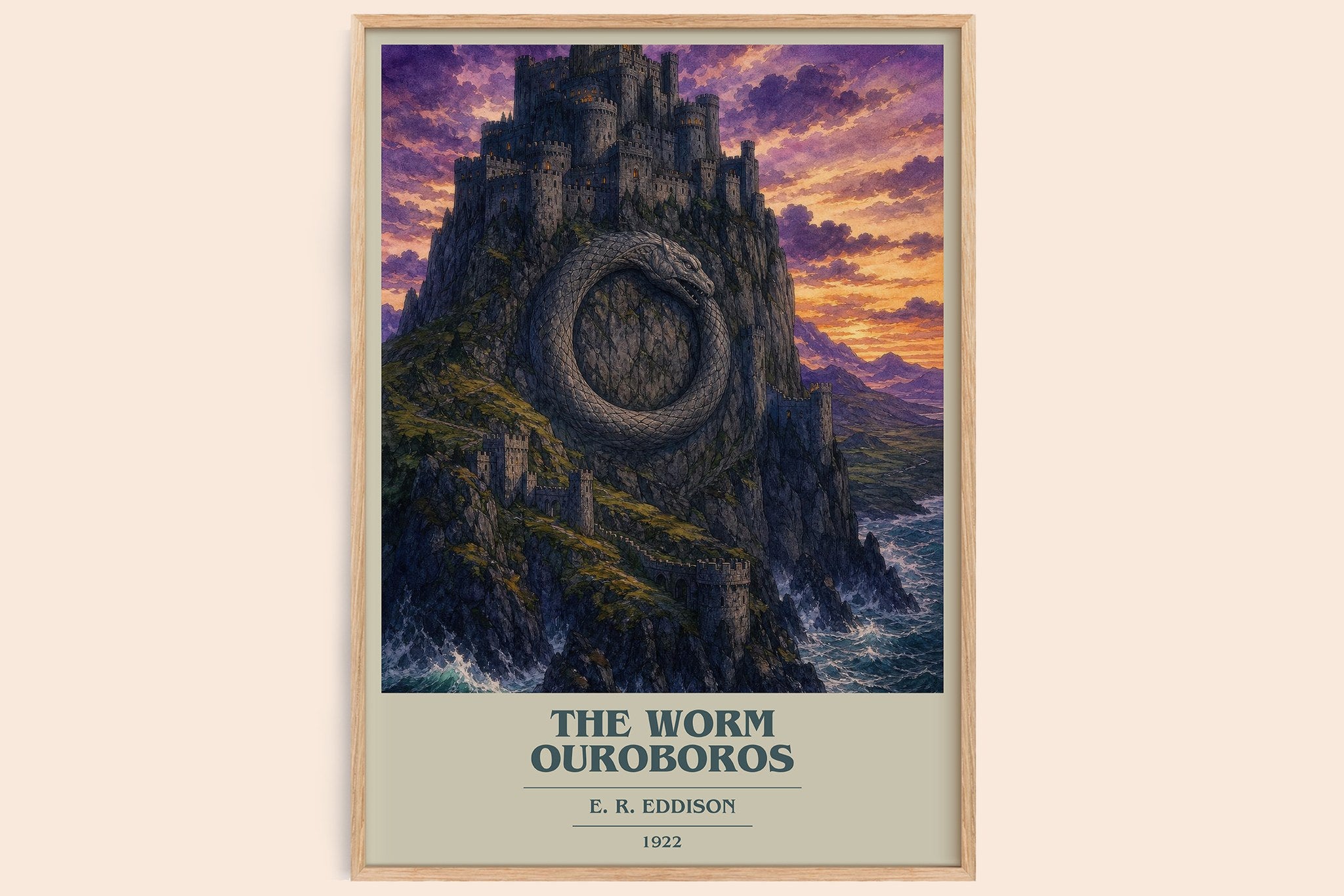 The Worm Ouroboros Book Cover Poster by E. R. Eddison