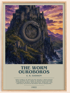 The Worm Ouroboros Bookish Wall Art by E. R. Eddison – framed poster