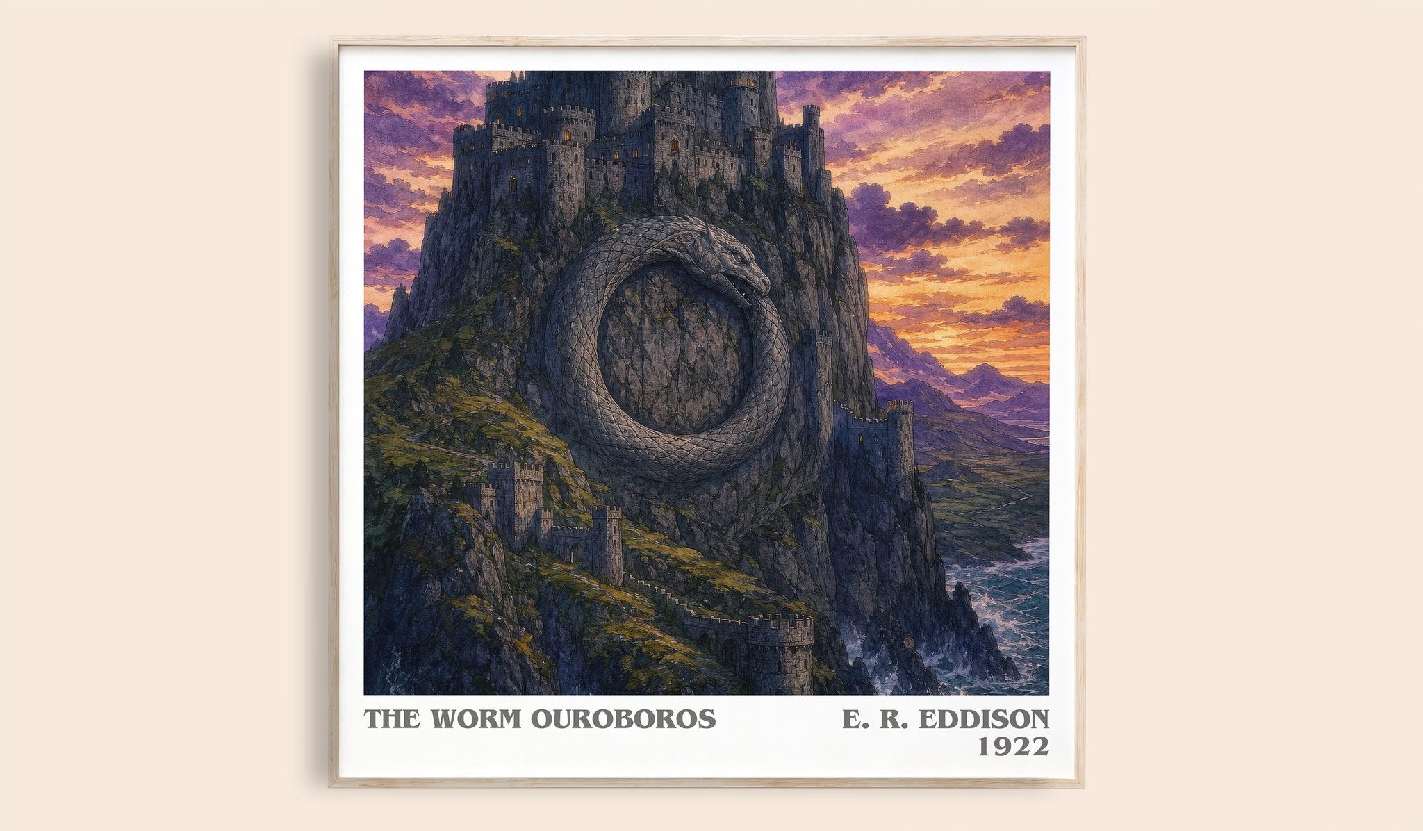 The Worm Ouroboros Literary Art Print by E. R. Eddison