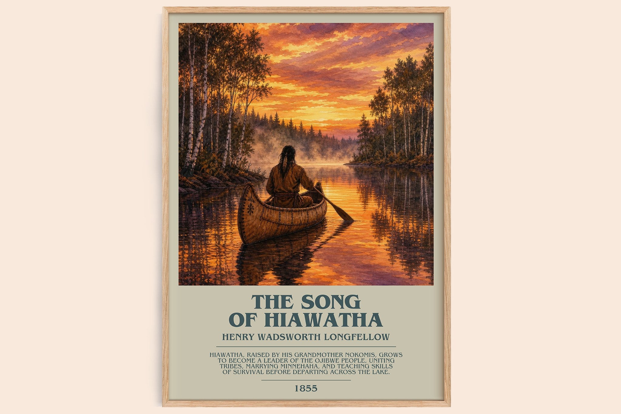 The Song of Hiawatha Bookish Wall Art by Henry Wadsworth Longfellow