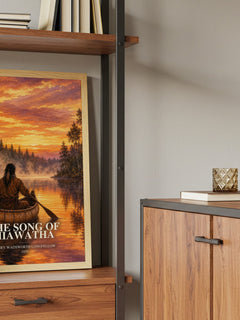 The Song of Hiawatha book watercolour illustration paper finish options – matte satin gloss