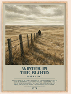 Winter In The Blood Bookish Wall Art by James Welch – framed poster