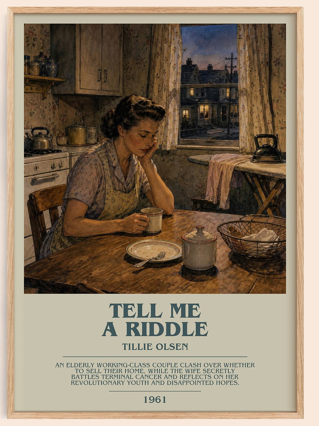 Tell Me a Riddle Bookish Wall Art by Tillie Olsen – framed poster