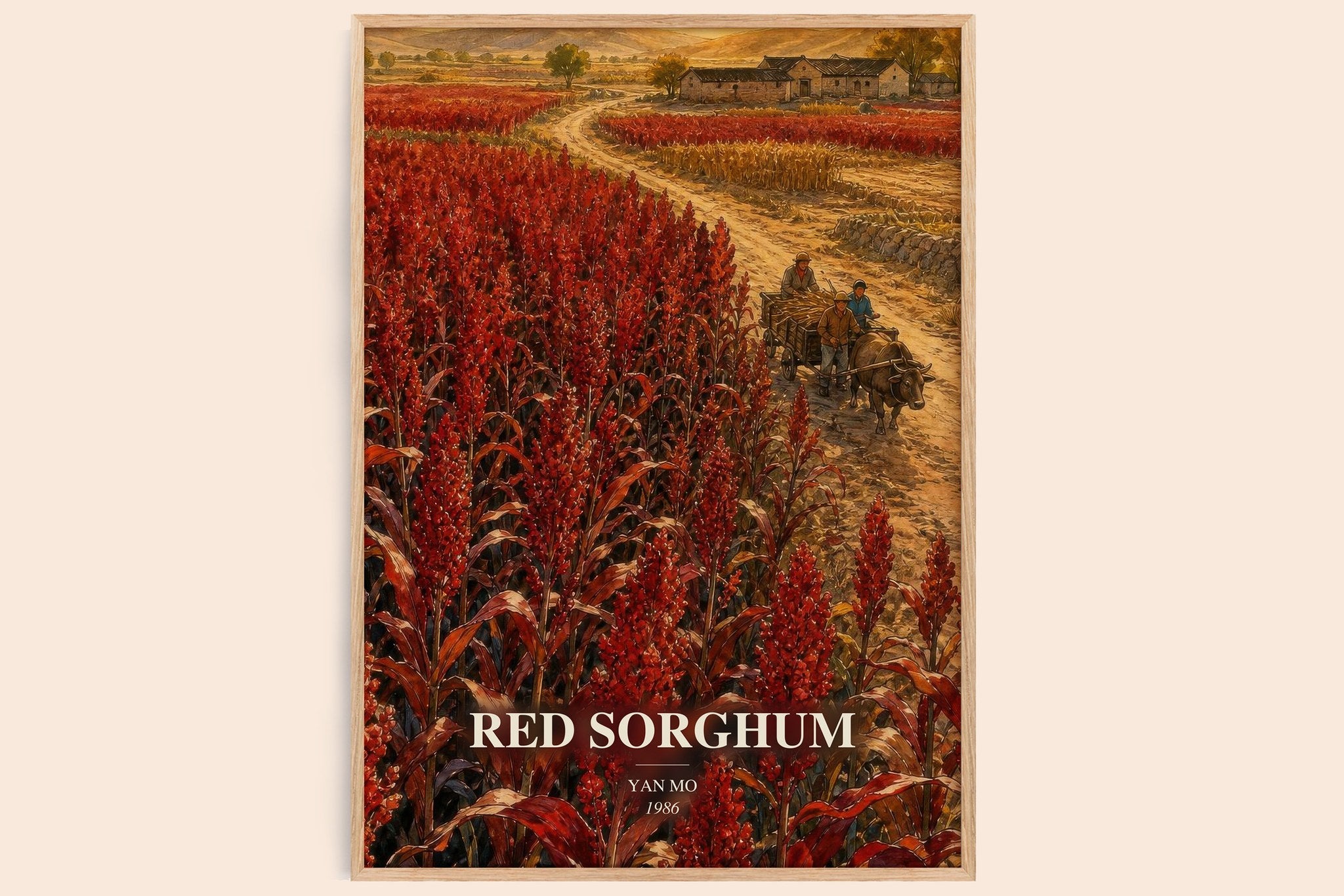 Red Sorghum Book Watercolour Illustration by Yan Mo