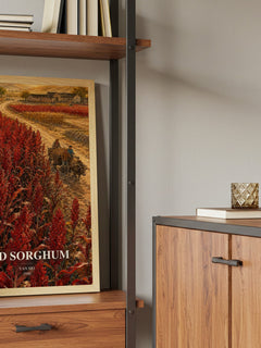 Red Sorghum book watercolour illustration paper finish options – matte satin gloss