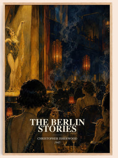 The Berlin Stories watercolour book poster by Christopher Isherwood – framed literary art print
