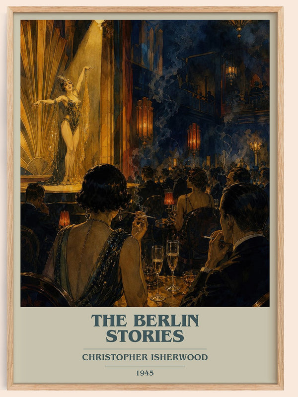 The Berlin Stories book cover book poster by Christopher Isherwood – framed literary art print