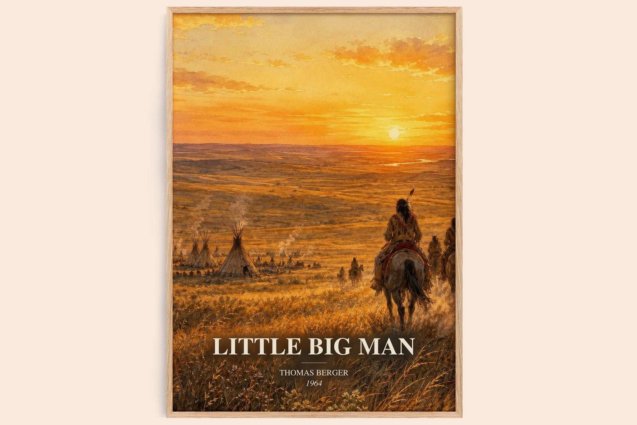 Little Big Man Book Watercolour Illustration by Thomas Berger