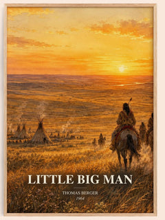 Little Big Man watercolour book poster by Thomas Berger – framed literary art print