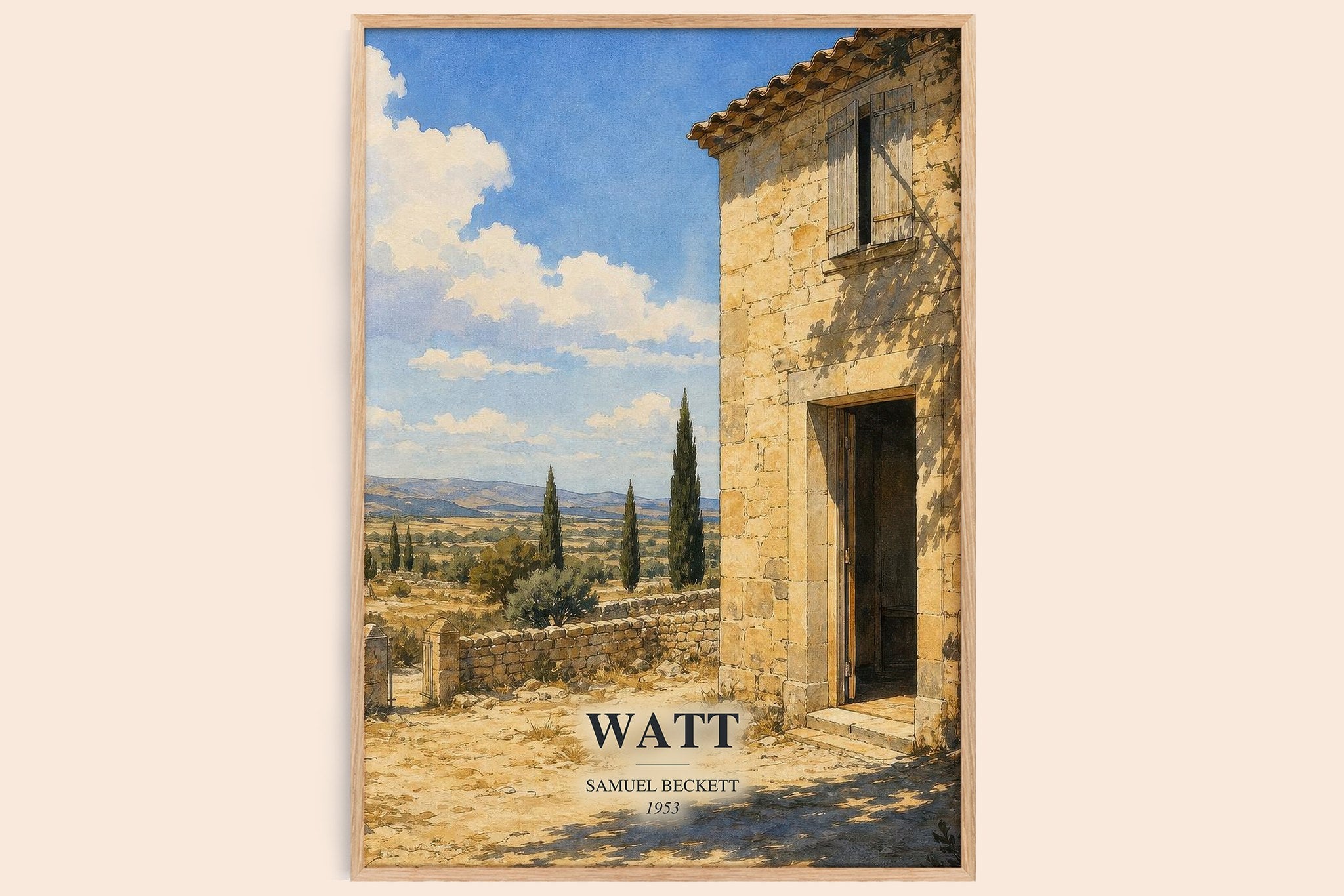 Watt Book Watercolour Illustration by Samuel Beckett