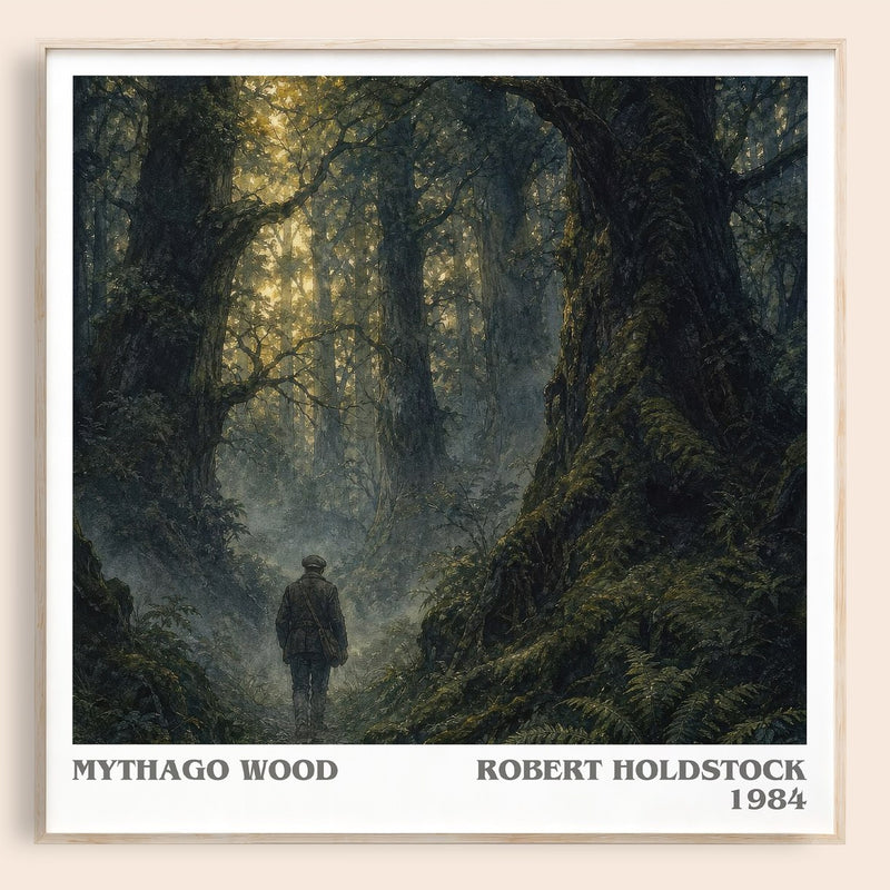 Mythago Wood literary book poster by Robert Holdstock – framed literary art print