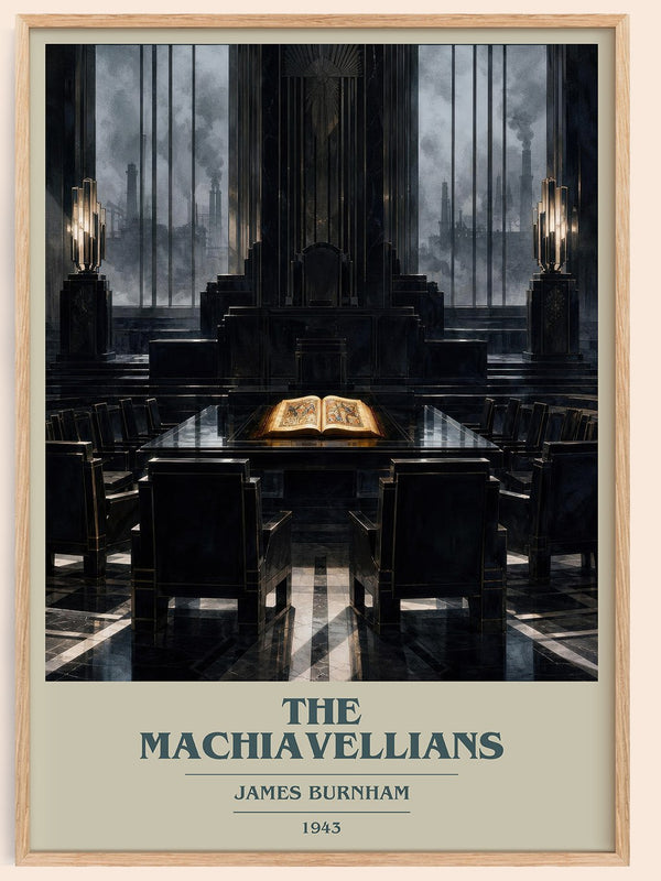 The Machiavellians book cover book poster by James Burnham – framed literary art print