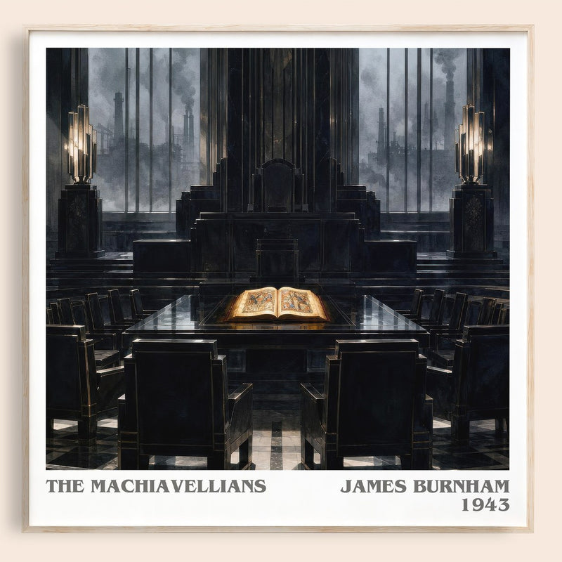 The Machiavellians literary book poster by James Burnham – framed literary art print