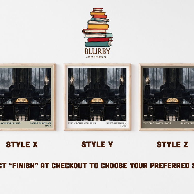 The Machiavellians literary print in frame leaning in hallway – non fiction wall art
